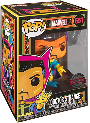 Funko- Pop Marvel Black Light Dr. Strange Juguete Coleccionable, Multicolor (48848)