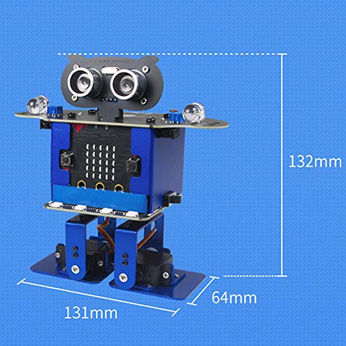 FXQIN Kit de Robot Inteligente de Programación Gráfica DIY, Control Remoto por Infrarrojos para Evitar Obstáculos, Sensor Ultrasónico, Coche de Juguete Robot Stem para Niños Menores de 16 Años