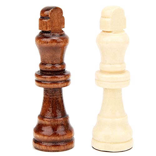 Garosa 32 Piezas de ajedrez de Madera, Piezas de ajedrez de Madera Solamente, Figuras, Juego de ajedrez, peones, Figuras, Piezas de Madera, Juego de ajedrez Internacional estándar