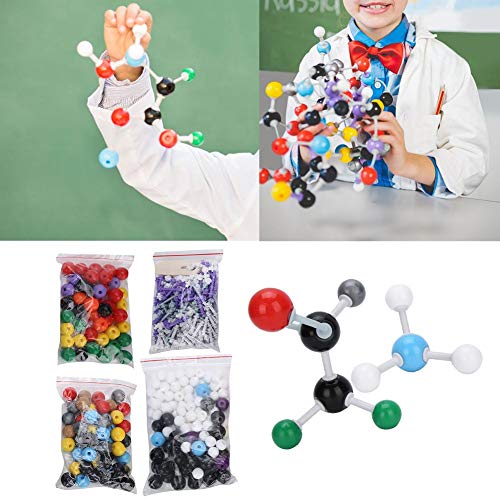 Garosa Kit de Modelo de química Molecular de 445 Piezas, Modelo de átomo 194x, Llave de Enlace 250x, Herramienta de Apertura de Llave 1x, Herramienta de enseñanza de química