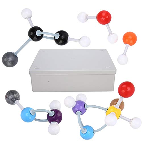 Garosa Kit de Modelo de química Molecular de 445 Piezas, Modelo de átomo 194x, Llave de Enlace 250x, Herramienta de Apertura de Llave 1x, Herramienta de enseñanza de química