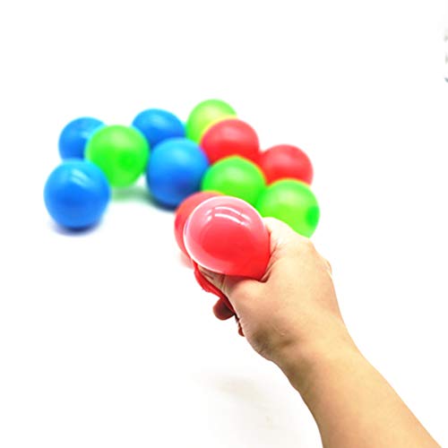 GASF Sticky Wall Balls, BallsBolas de Objetivo pegajosas Fluorescentes,Bolas de Pared para aliviar el estrés,Juguete de descompresión para Adultos niños (4 Piezas)