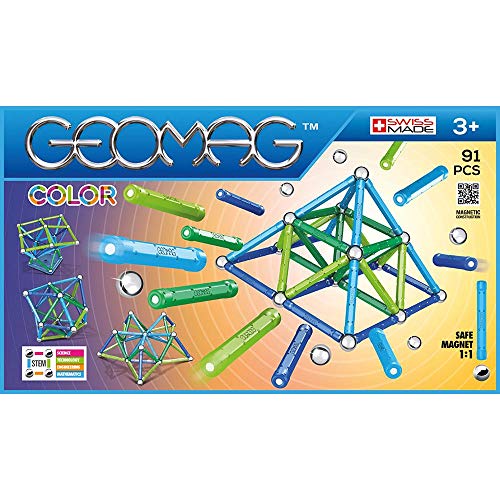 Geomag Classic Color Construcciones magnéticas y juegos educativos, 91 piezas (263), Multicolor