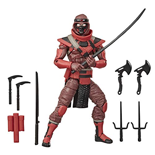 G.I. Joe Classified Series Figura de acción Ninja roja 08 Juguete Coleccionable Premium con múltiples Accesorios Escala de 6 Pulgadas con Paquete Personalizado Arte