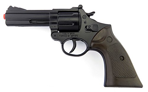 Gonher Die Cast Metal - Revolver Policía con 12 disparos, color negro (127/6)