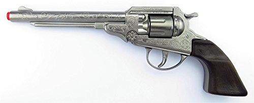 Gonher-Pistola Cowboy, Color Plateado, sin Talla (88/0)