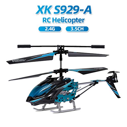 Goolsky Wltoys XK S929-A Helicóptero Radiocontrol RC Helicopter con Giroscopio 2.4G 3.5CH w / Light RC Toys Juguete para Principiantes Niños Regalos