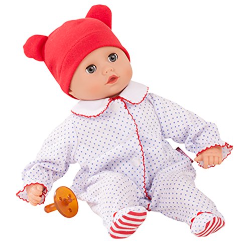 Götz 1820529 Muffin Boy Soft-Body-Doll - 33 cm Baby-Doll Without Hair and Blue Sleeping-Eyes - Suitable For Children Over 18 Months