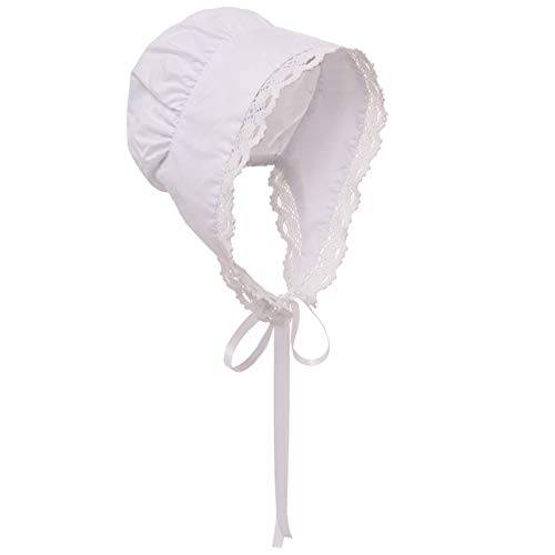 GRACEART Sombrero Cortesana Medieval Victoriano Blanco para Disfraz de Niña (Estilo-2 (Talla Grande))