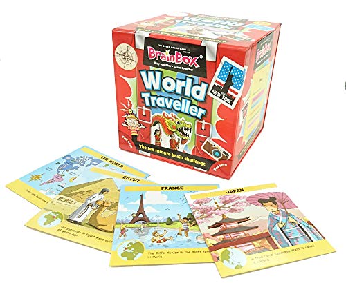 Green Board Games - GRE91037 - BrainBox - World Traveller - Juego de Cartas