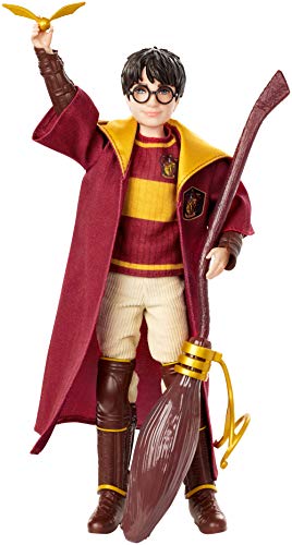 Harry Potter Muñeco Harry Quidditch, juguetes niños + 6 años (Mattel GDJ70)