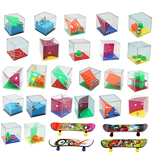 Harxin 28 Mini Juegos Rompecabezas, Set de 24 Puzzles, 4 Patineta Mini Dedo,Juegos con Niveles Diferentes, Juegos con Niveles Diferentes, Adultos o Niños (Mini Juegos Rompecabezas)