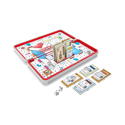 Hasbro Gaming Road Trip Series Monopoly Juego de Mesa portátil para Llevar sobre la Marcha para niños a Partir de 8 años