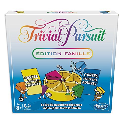 Hasbro Gaming Trivial Pursuit - Juego De Mesa Trivial Pursuit Family - Puzzle Juego - Versión Francesa
