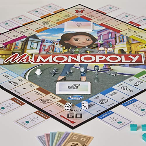 Hasbro Monopoly- Juego Ms Monopoly, Multicolor, E8424103