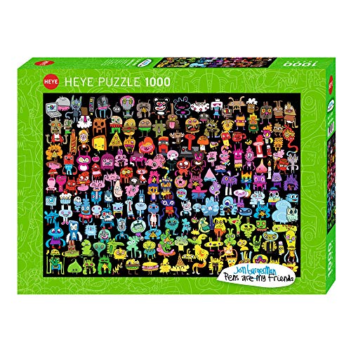 Heye- Doodle Rainbow Puzzle, Multicolor (29786)