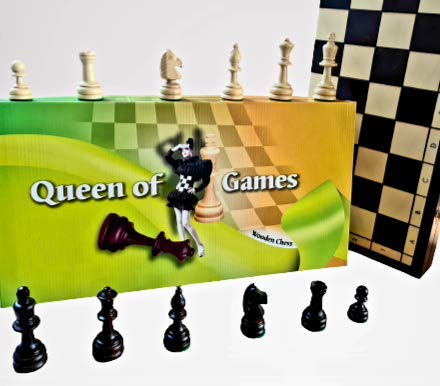High-Class OLYMPIC Large 42cm / 16.5in Wooden Hand Crafted Professional Chess Set by Master Of Chess