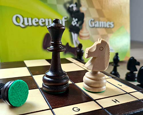 High-Class OLYMPIC Large 42cm / 16.5in Wooden Hand Crafted Professional Chess Set by Master Of Chess