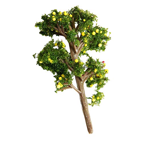 Homyl 10x Mini Modelos de Árbol de Frutas para DIY Diorama Layout Diseño Modelismo Ferroviario Paisajismo