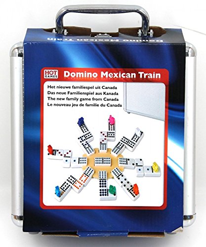 Hot Sports and Toys Mexican Train Double Twelve Dominoes in Aluminium Case