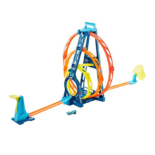 Hot Wheels Track Building Pista Triple Looping, pista de coches de juguete (Mattel GLC96) , color/modelo surtido