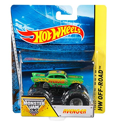 Hot Wheels - Vehículo Monster Jam 4modelos (Mattel BHP37) , Modelos/colores Surtidos, 1 Unidad