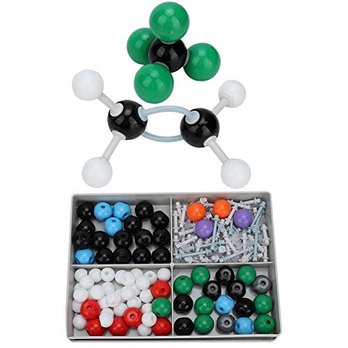 Hztyyier Kit de Modelo Molecular de 179 Piezas Conjunto de Estructura de química inorgánica y orgánica Conjunto de Modelo de Enlace atómico para Estudiante Maestro