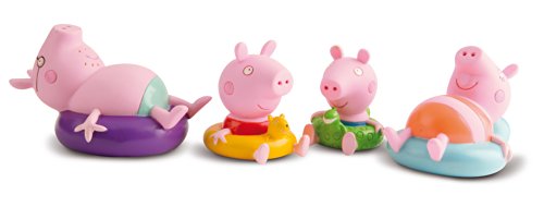 IMC TOYS 715098 - Figuritas para el baño Peppa Pig (4 figuras, surtido)