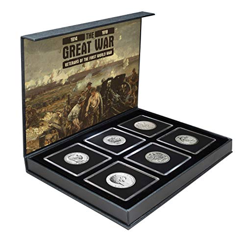 IMPACTO COLECCIONABLES 6 Monedas Originales en Plata de la Gran Guerra 1914-1918 - Colección Veteranos de la Primera Guerra Mundial