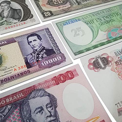 IMPACTO COLECCIONABLES Billetes del Mundo - Colección de Billetes - 12 Billetes Diferentes de Latinoamérica