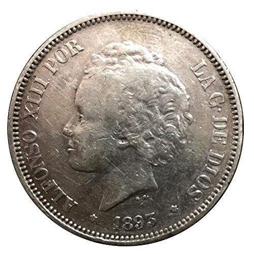 IMPACTO COLECCIONABLES Monedas Antiguas - España 5 Pesetas de Plata 1892/94. Alfonso XIII. El Bucles