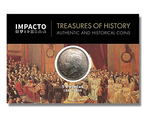 IMPACTO COLECCIONABLES Monedas Antiguas - España 5 Pesetas de Plata 1892/94. Alfonso XIII. El Bucles