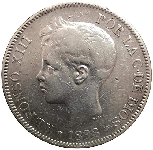 IMPACTO COLECCIONABLES Monedas Antiguas - España 5 Pesetas de Plata 1896/99. Alfonso XIII. Cadete
