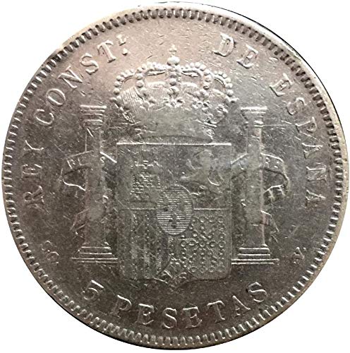 IMPACTO COLECCIONABLES Monedas Antiguas - España 5 Pesetas de Plata 1896/99. Alfonso XIII. Cadete