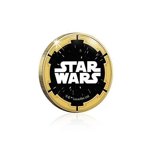 IMPACTO COLECCIONABLES Star Wars Trilogía Original Episodios IV - Vi - Han Solo - Moneda / Medalla Conmemorativa acuñada con baño en Oro 24 Quilates y Coloreada a 4 Colores - 44mm