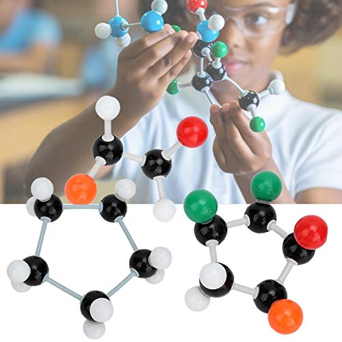 Jadpes Conjunto de Modelos moleculares de química, 240 Piezas Kit de Estructura inorgánica orgánica Molecular Átomos Conjunto de Modelos de Enlace para Estudiantes docentes Modelo molecula