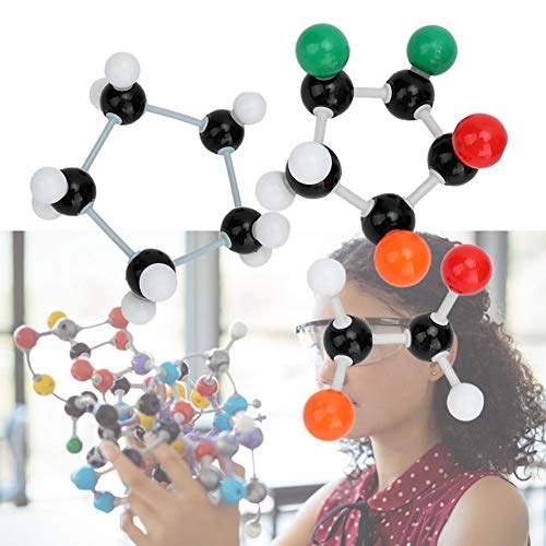 Jadpes Conjunto de Modelos moleculares de química, 240 Piezas Kit de Estructura inorgánica orgánica Molecular Átomos Conjunto de Modelos de Enlace para Estudiantes docentes Modelo molecula