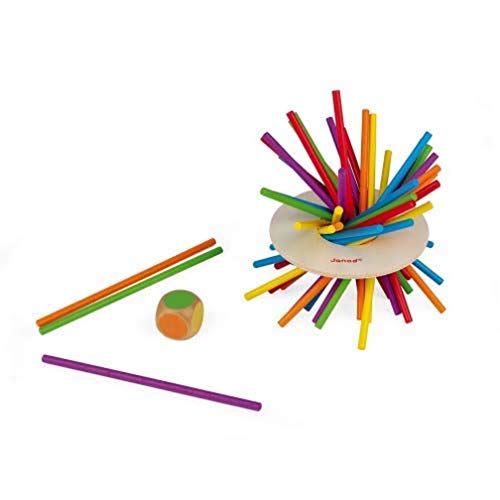 Janod - J02695 - Juego de habilidad Crazy Sticks de madera para niños a partir de 3 años