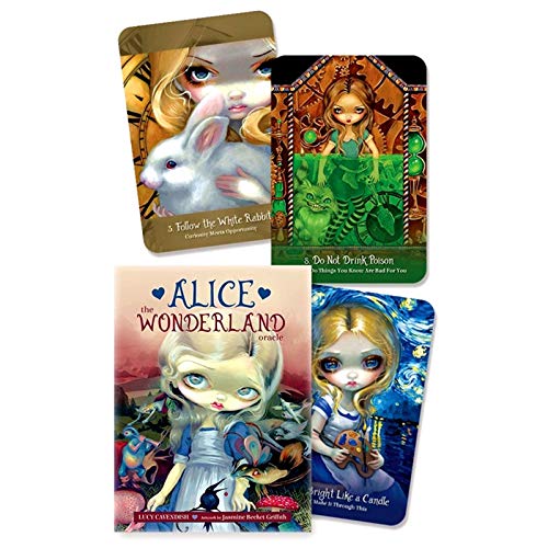 jiheousty Alicia el país de Las Maravillas Oracle Cards Full English 45 Cards Deck Tarot Juego de Mesa