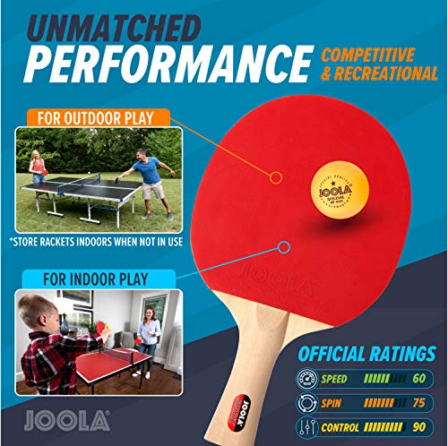 Joola Family - Set familiar de raquetas y pelotas de tenis de mesa