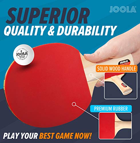 Joola Family - Set familiar de raquetas y pelotas de tenis de mesa
