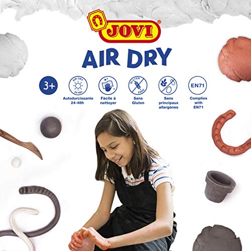 Jovi- Air Dry Pasta para modelar, Color blanco, 1 kilo (86)