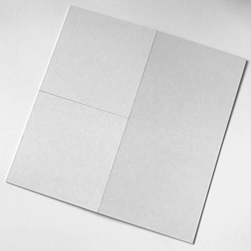 Juego de mesa de juego: tablero de juego en blanco para diseñar, cubierta de cartón con papel de lino, color blanco, fabricado en Europa (3 tablas de juego vacías)