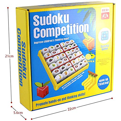 Juego de Rompecabezas de Sudoku de lógica,Juego de Mesa Educativo de, Rompecabezas,Juego Educativo para Niños, Regalos para Niños y Niñas de 3 a 9 Años
