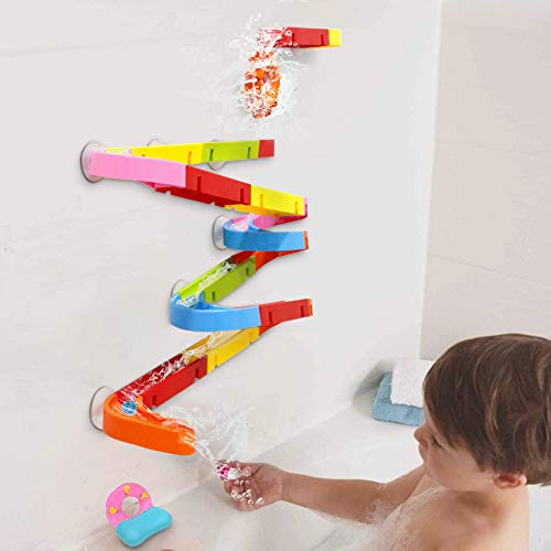 Juguetes de Baño Juguetes Bañera Puzzle DIY Pista Hora del Baño Juego Bricolaje con Bola Rodante para Niños Niñas 3 4 5 6 Años.