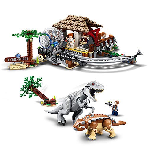 Jurassic World Indominus Rex vs. Ankylosaurus  Set de Dinosaurios con Girosfera, Multicolor (Lego ES 75941)