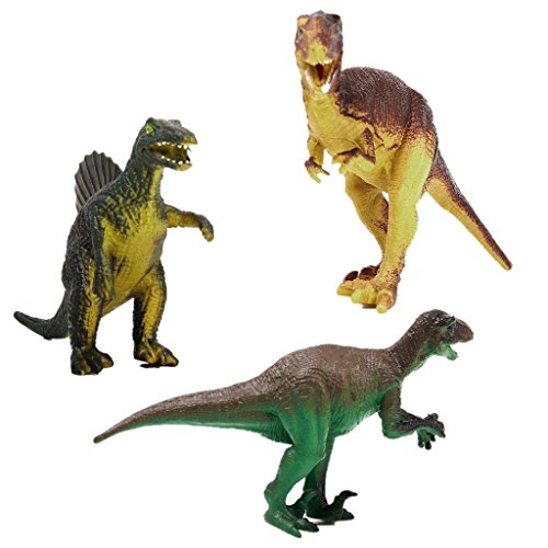 JZK 6 Conjunto Surtido Dinosaurio de Juguete Figuras Triceratops pterodáctilo estegosaurio Allosaurus tirano-saurio Rex, Juego portátil para niños Regalo de cumpleaños para niños niñas niños