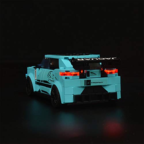 Kepae Juegos de Construcción Kit de Iluminación LED para Lego Speed Champion - Formula E Panasonic Jaguar Racing GEN2 Car & Jaguar I-Pace eTROPHY, Luces Luz LED Compatible con Lego 76898