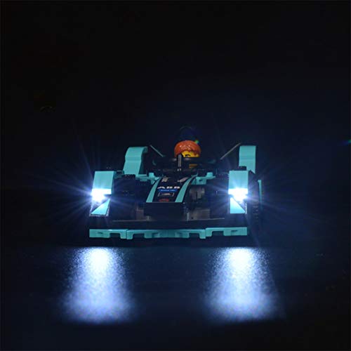 Kepae Juegos de Construcción Kit de Iluminación LED para Lego Speed Champion - Formula E Panasonic Jaguar Racing GEN2 Car & Jaguar I-Pace eTROPHY, Luces Luz LED Compatible con Lego 76898