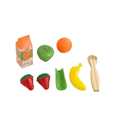 KidKraft - Kit de juguetes de madera para hacer batidos para cocina de juguete (accesorio para cocinas de juguete), Color Metálico (53537)
